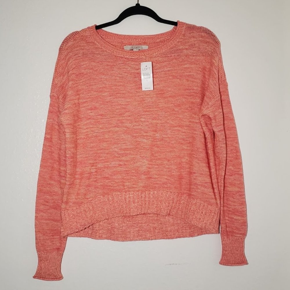 New Size small LOFT sweater. 100% Cotton. Cropped